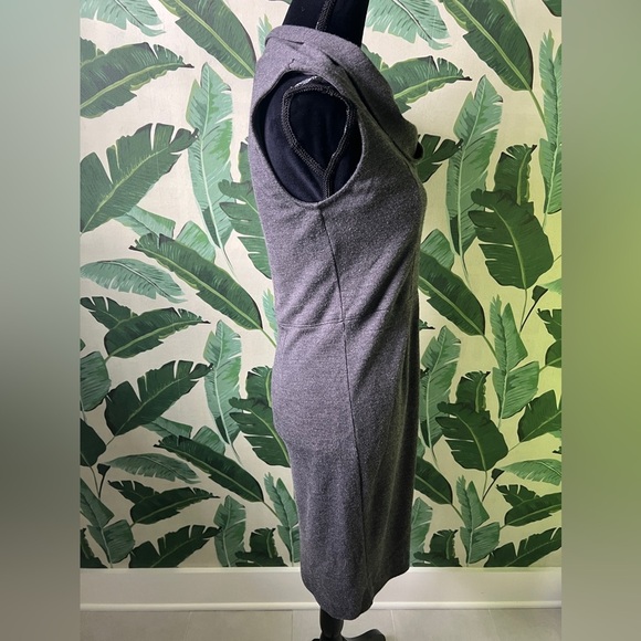 Ann Taylor Womens charcoal gray cowl neck shift wool blend dress 8 - Picture 8 of 12